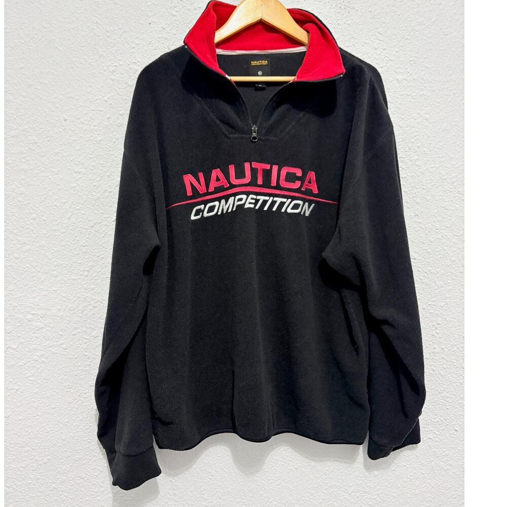 Vintage Nautica Competition Pullover Fleece Y2K Racing Sportswear Blokette